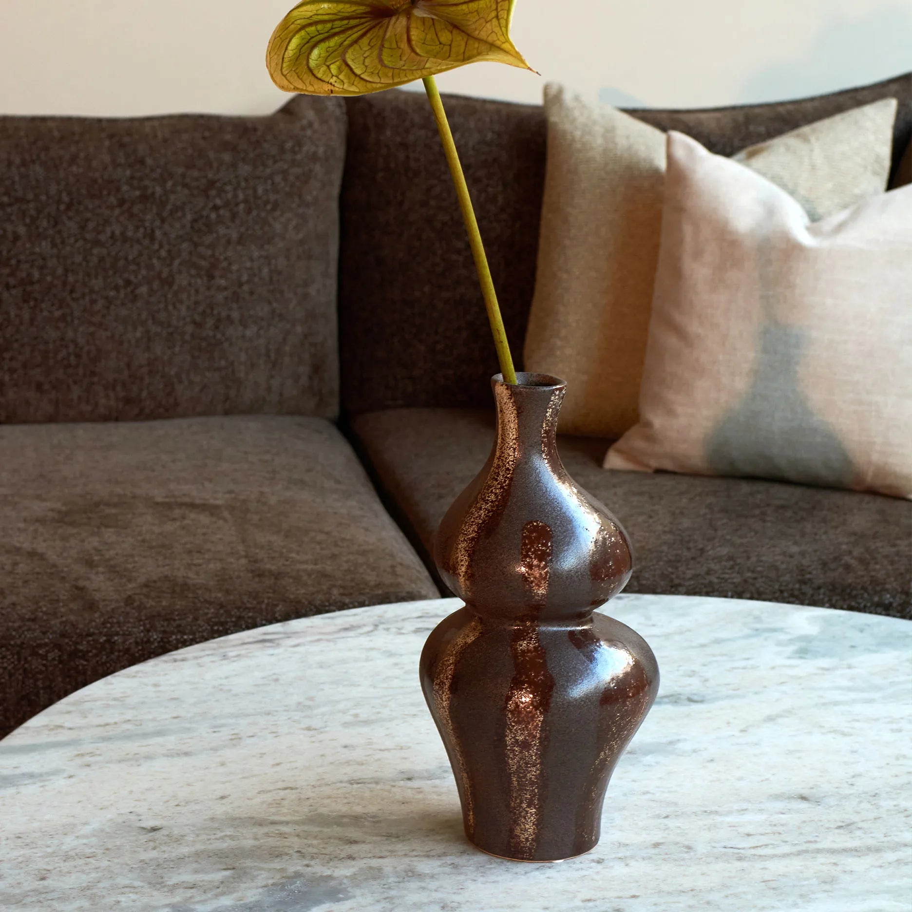 Arti II hohe Vase Braun